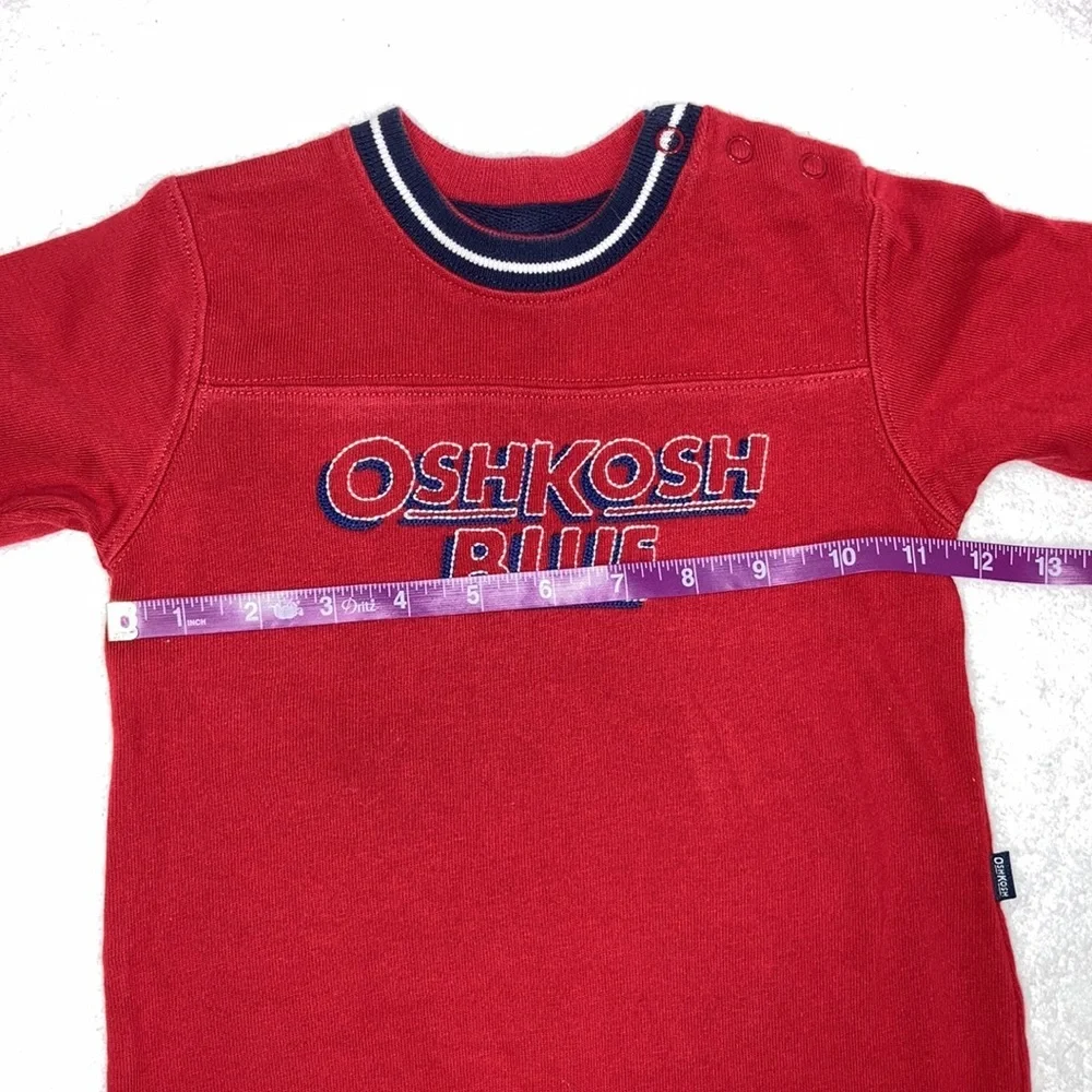Oshkosh Blue boys red one piece romper size 18m